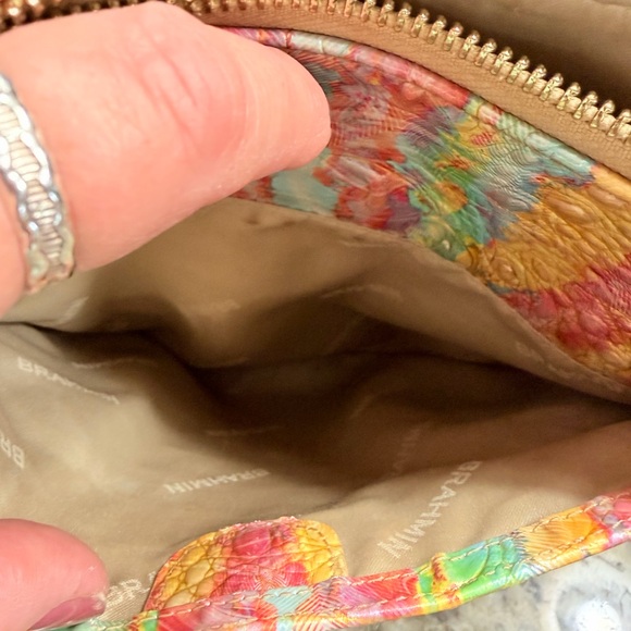 Colorful Crocodile Embossed Women's Bag and Wallet Set by Brahmin - Picture 7 of 13